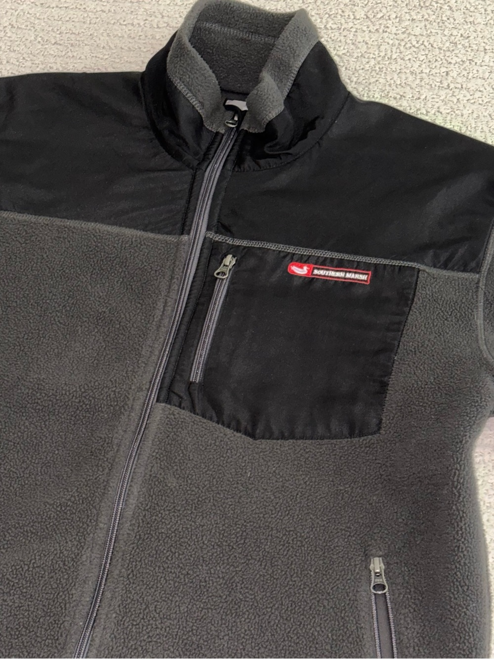 Southern Marsh FieldTec Fleece Jacket Black/Grey Large